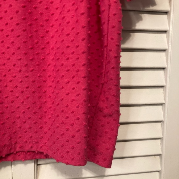 J. Crew Hot Pink Clip Dot Blouse Size Extra Large - Picture 5 of 10